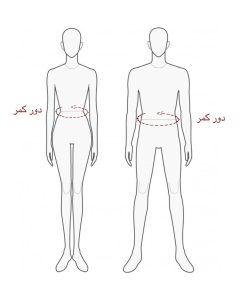 محل اندازه گیری دور کمر